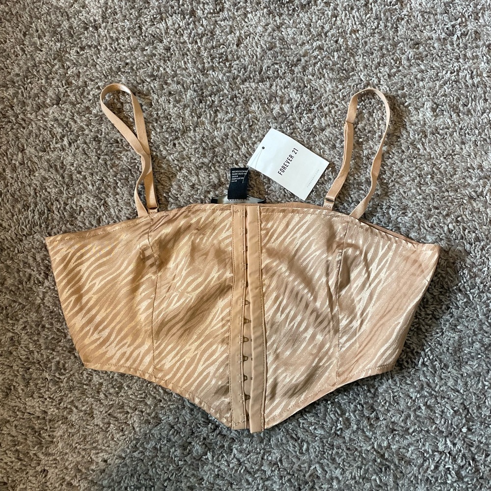 NWT forever 21 corset crop top